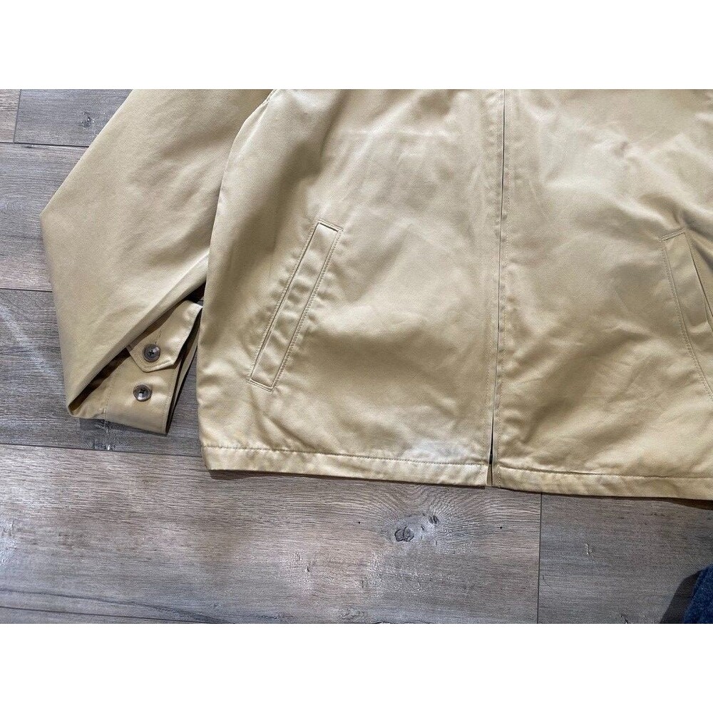 Polo Ralph Lauren Europe Bi Swing Mens XL Tan Pony Logo Leather Trim Jacket Rare - Picture 15 of 15